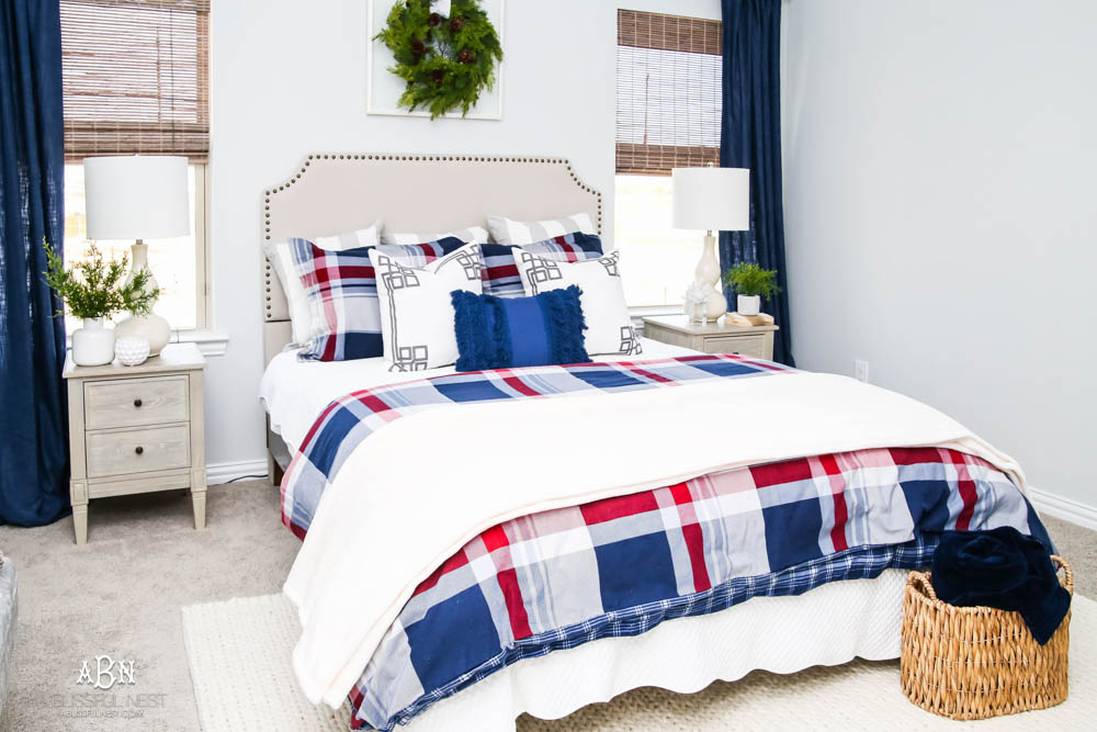 Jazz up your guest bedroom with beautiful plaid bedding and cozy essentials from Kohl's! #ad #WinterBedding #KohlsFinds #guestbedroom #plaid