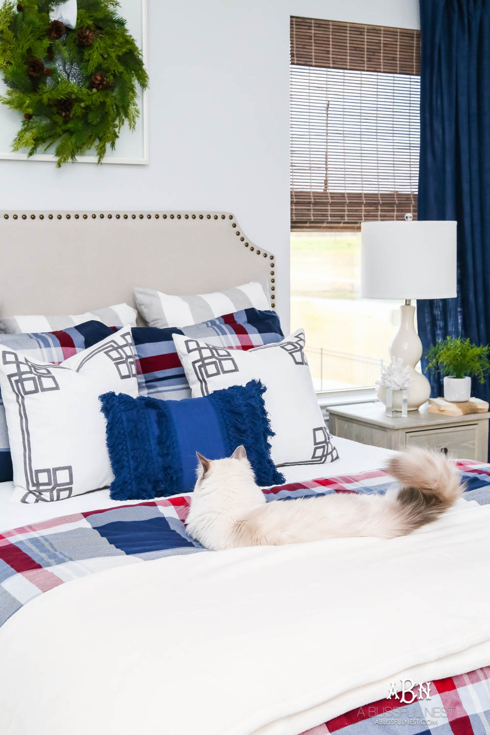 Jazz up your guest bedroom with beautiful plaid bedding and cozy essentials from Kohl's! #ad #WinterBedding #KohlsFinds #guestbedroom #plaid