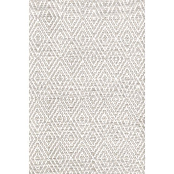 Diamond Platinum/White Area Rug