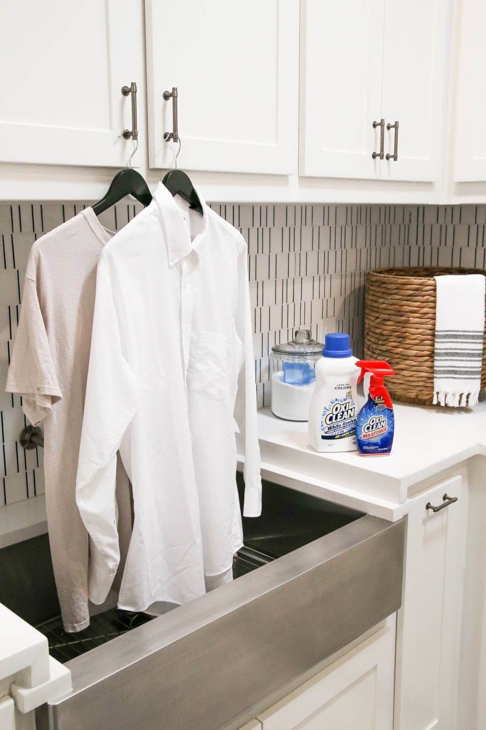 Everyone needs these OxiClean products in their cleaning and Laundry room cabinets to take care of your home. #ad #OxiClean #OxiCleanWOW #SmartSolutions