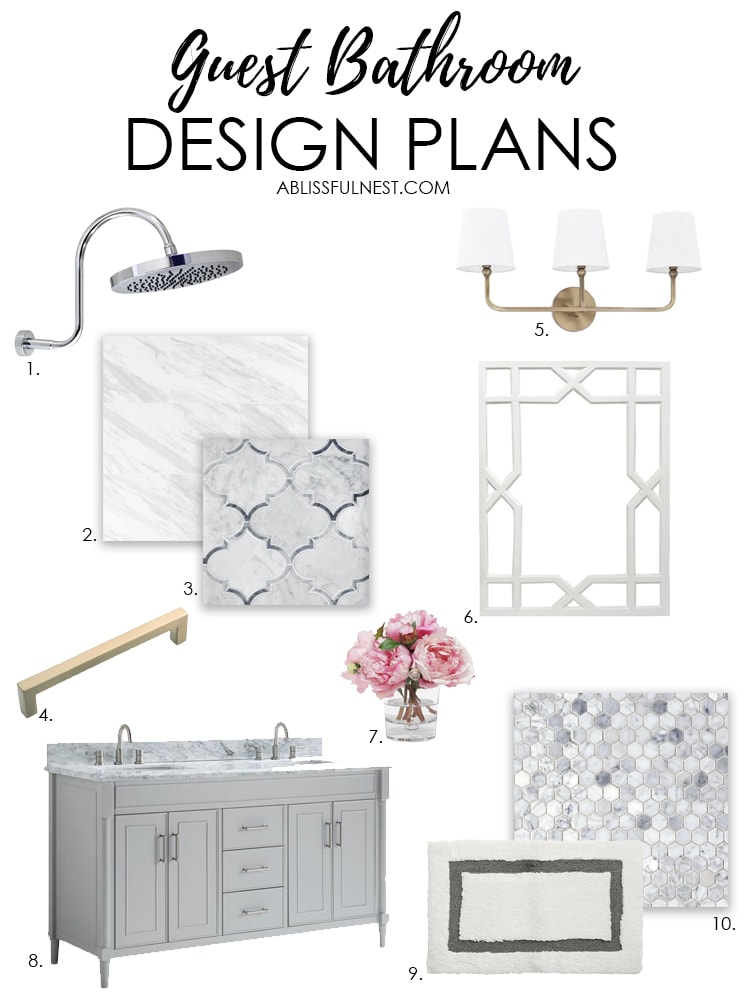 Guest Bathroom Design Plans With Floor Decor A Blissful Nest