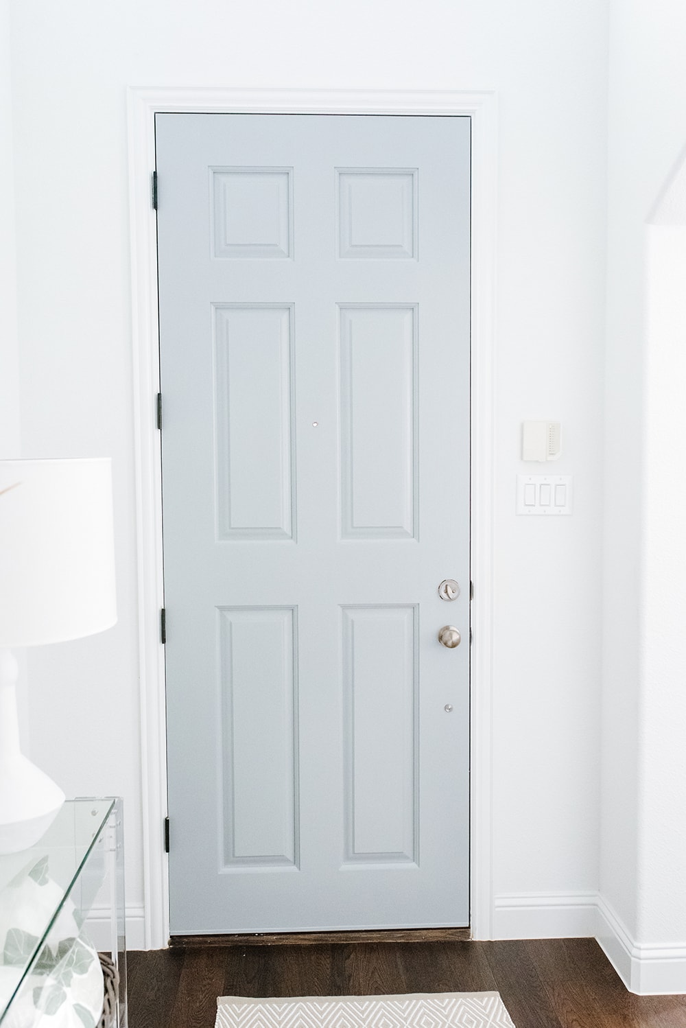 Interior Painted Front Door Makeover - Easy Entryway Update