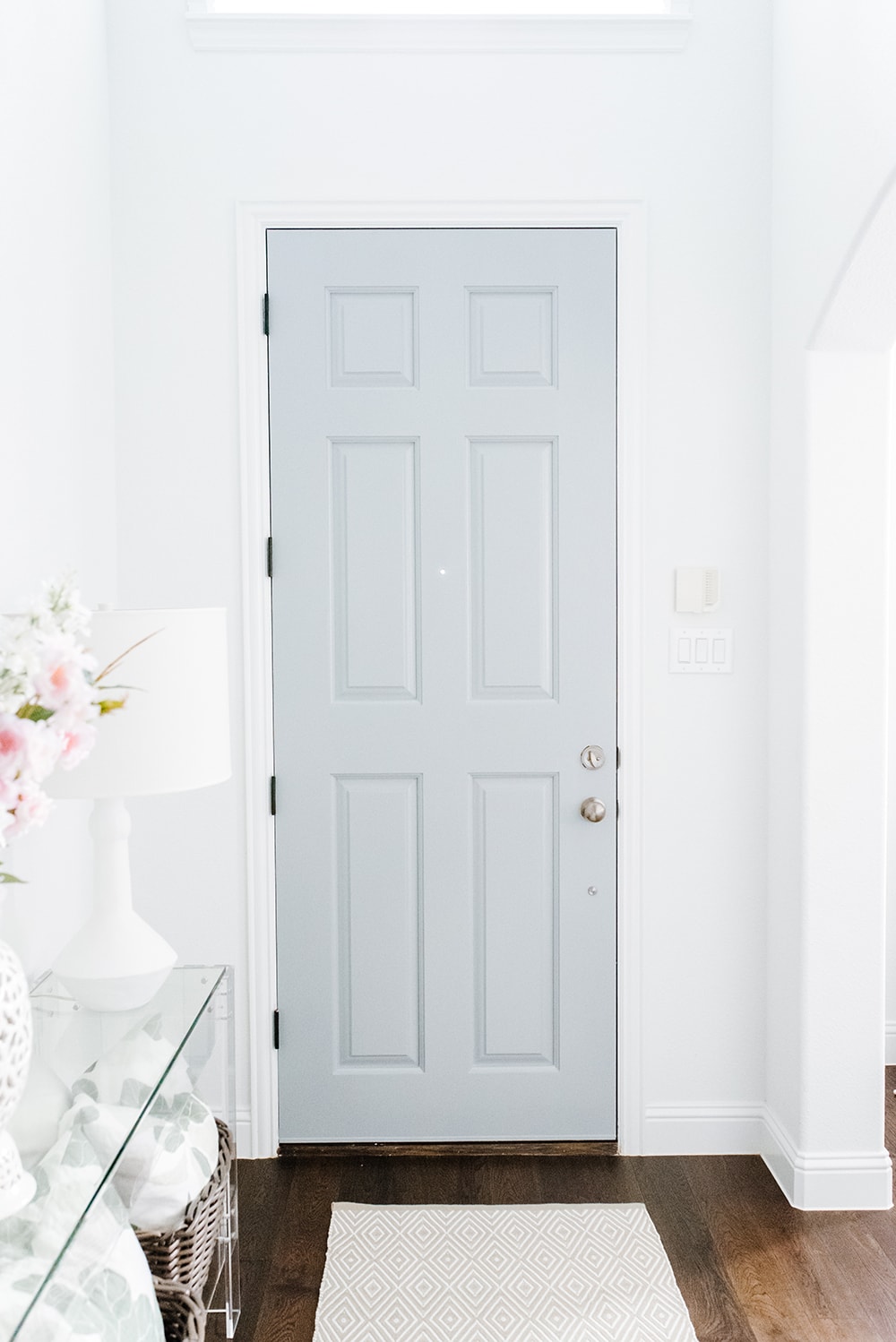 Interior Painted Front Door Makeover - Easy Entryway Update