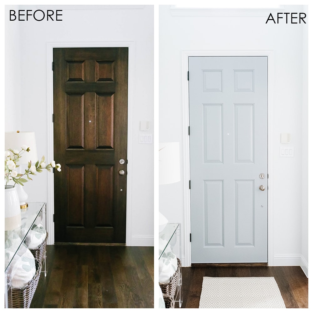 Interior Painted Front Door Makeover – Easy Entryway Update