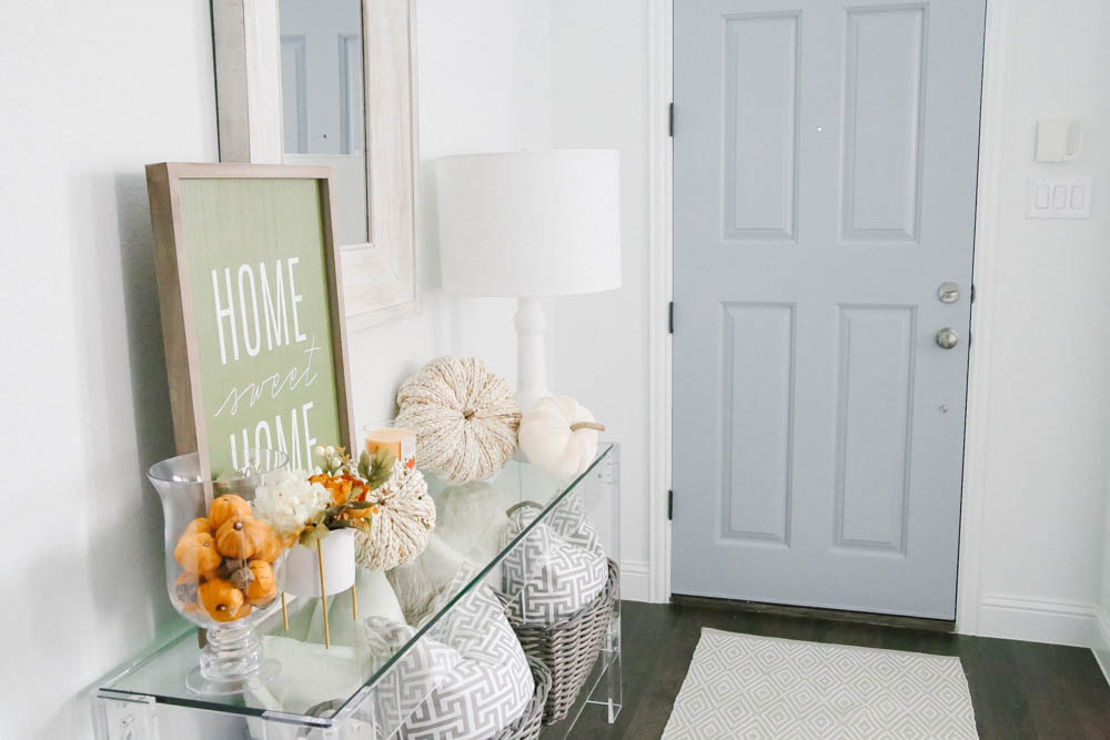 Simple Fall Decor Touches for The Entry - A Blissful Nest