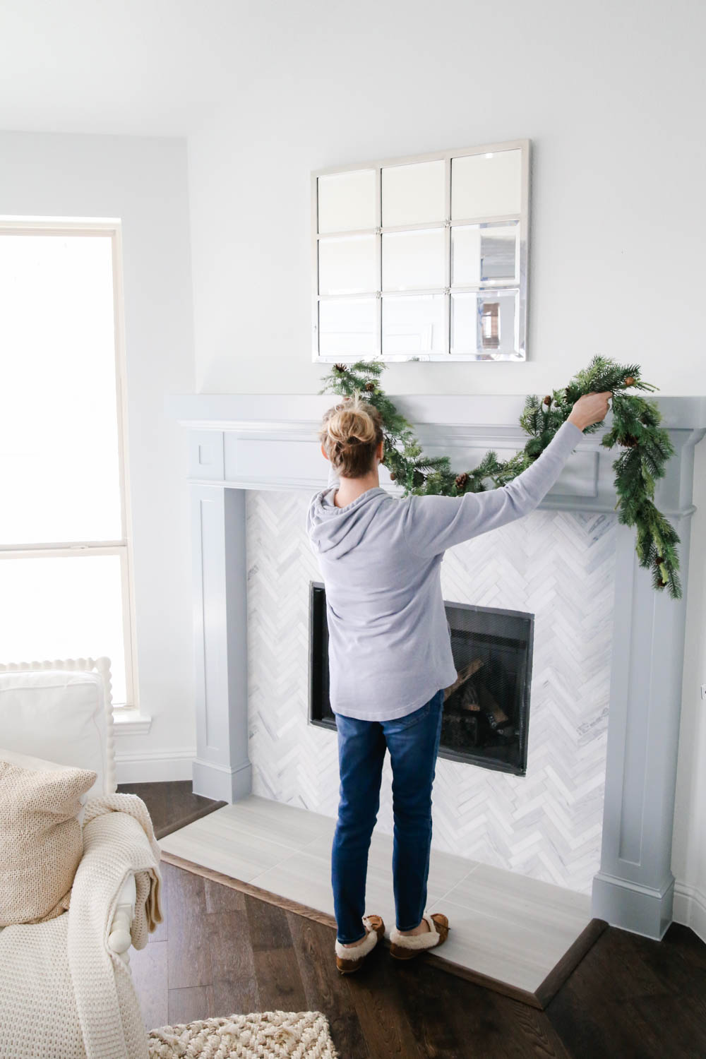 How to Hang A Holiday Garland Without Damaging Your Walls or Mantle - A