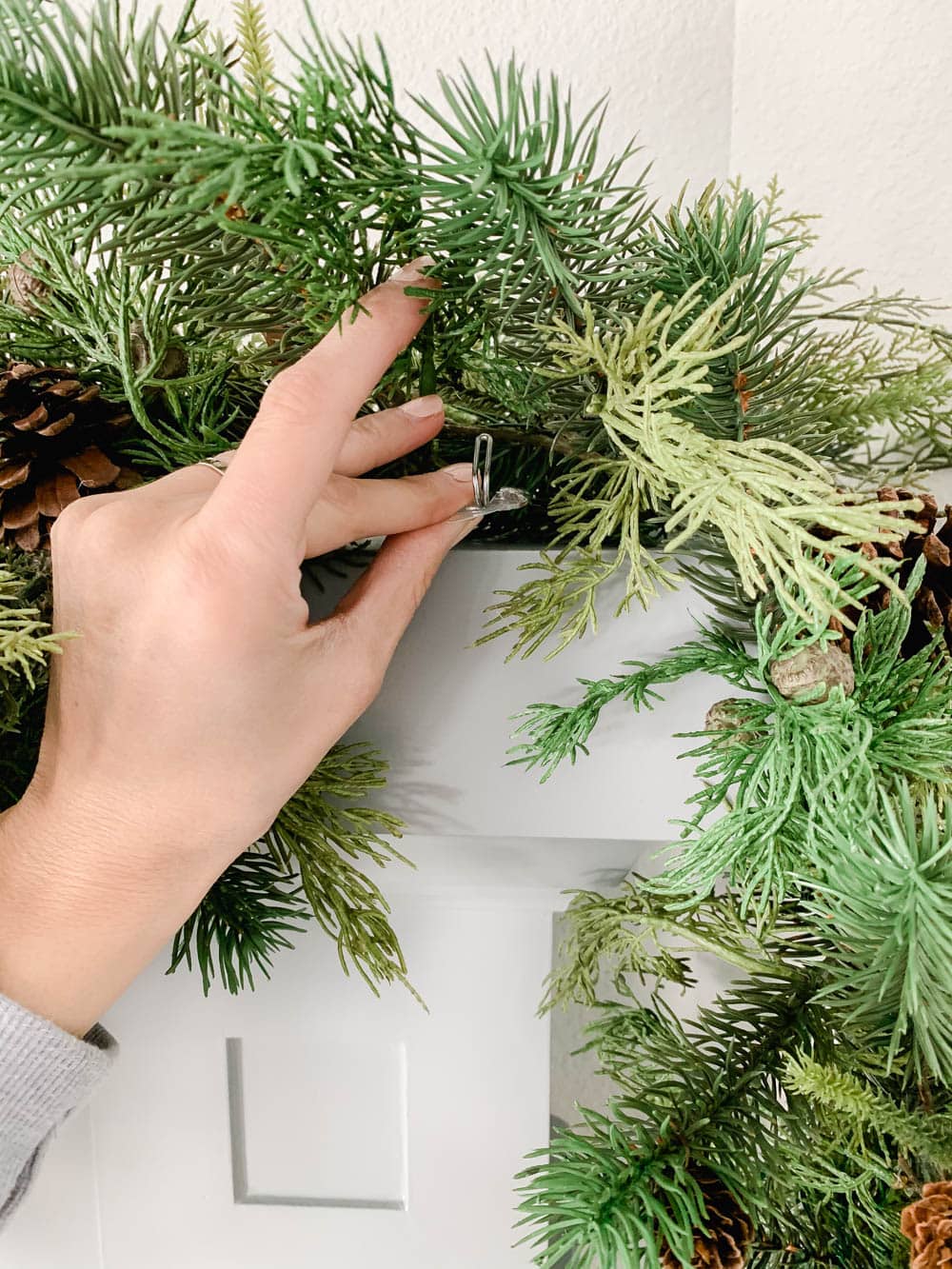 How to Hang A Holiday Garland Without Damaging Your Walls or Mantle A Blissful Nest