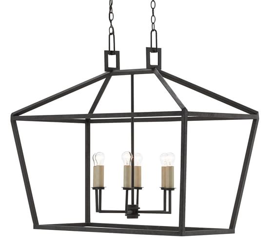 This small black lantern would be perfect in a breakfast nook. 