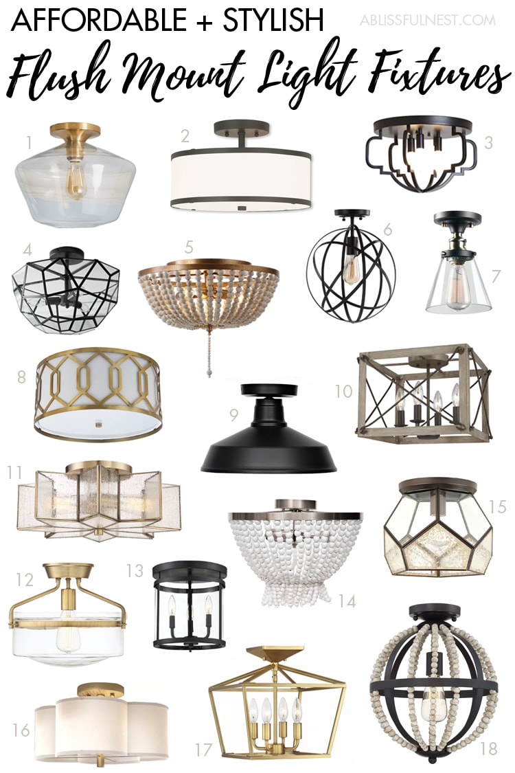 Stylish Affordable Flush Mount Light Fixtures A Blissful Nest