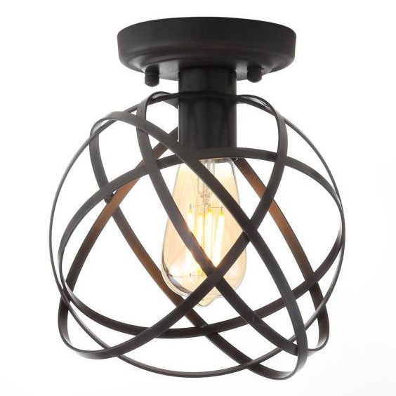 This metal orb flush mount is under $50! #ABlissfulNest