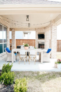Affordable design tips to help decorate your patio for spring. #ABlissfulNest #TuesdayMorningFinds #ad #patio