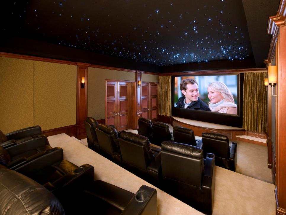 classic and romantic home theater design