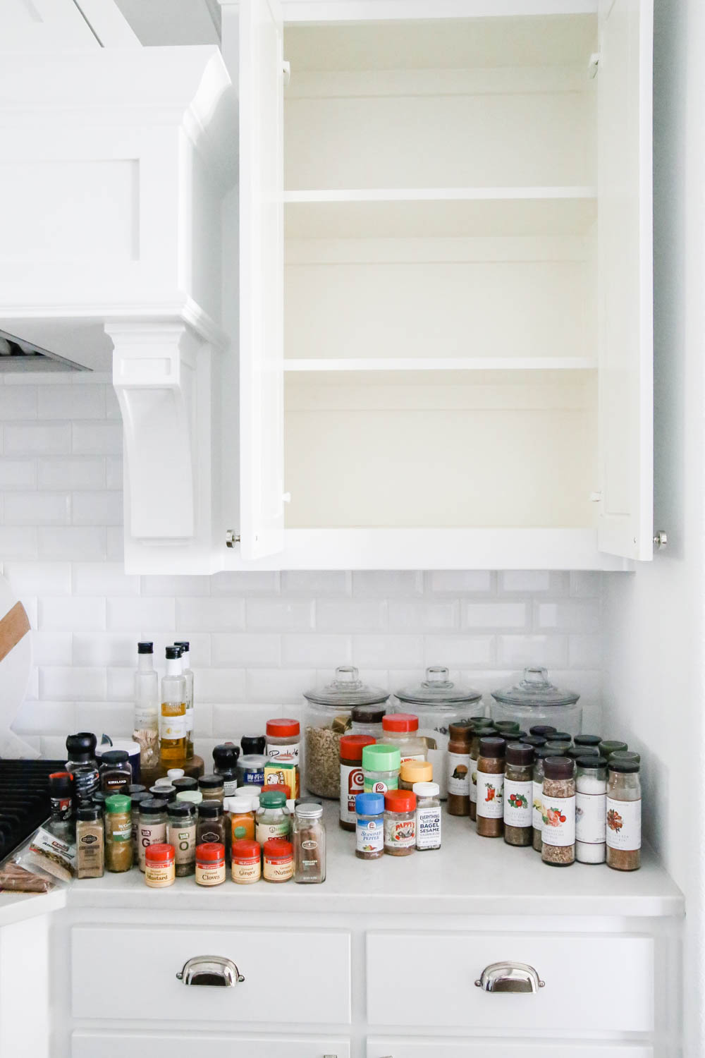 Spice and Baking Cabinet Organization