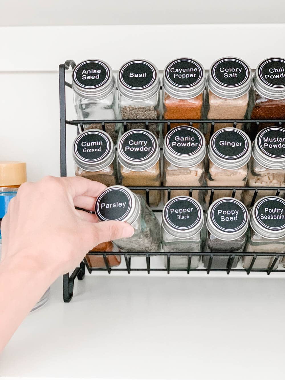 Spice Cabinet Makeover + Tips to Organizing Spices in A Cabinet