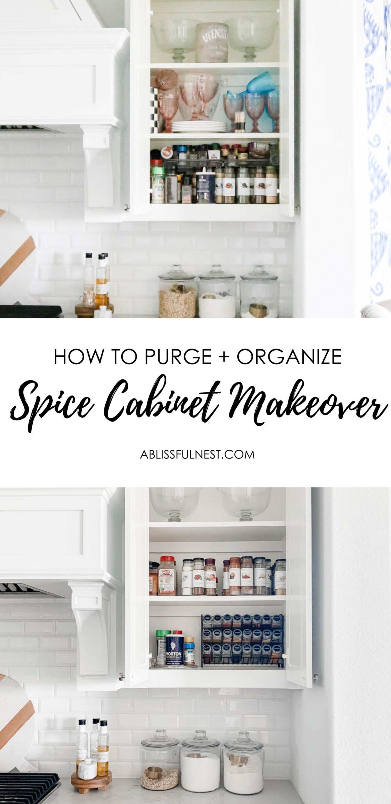 Spice Cabinet Makeover + Tips to Organizing Spices in A Cabinet