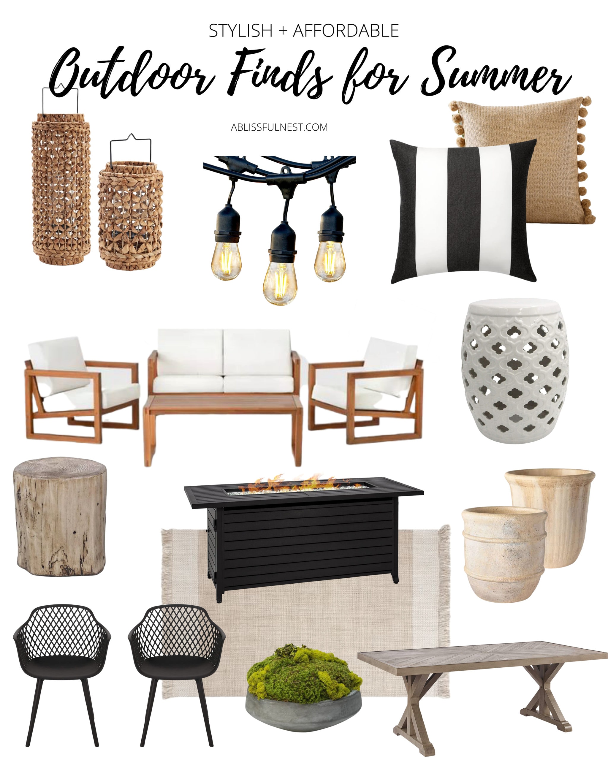 Stylish + Affordable Outdoor Decor Finds For Summer