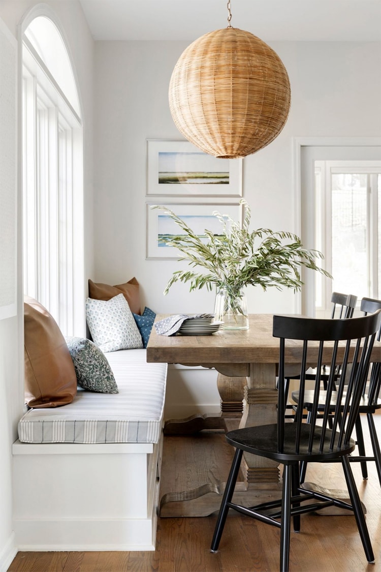 The most beautiful eat-in kitchen space by Bria Hammel Interiors!