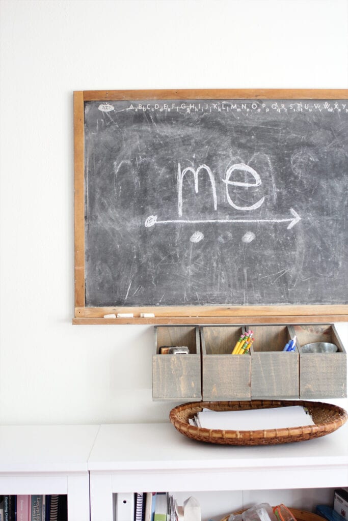 hanging chalkboard