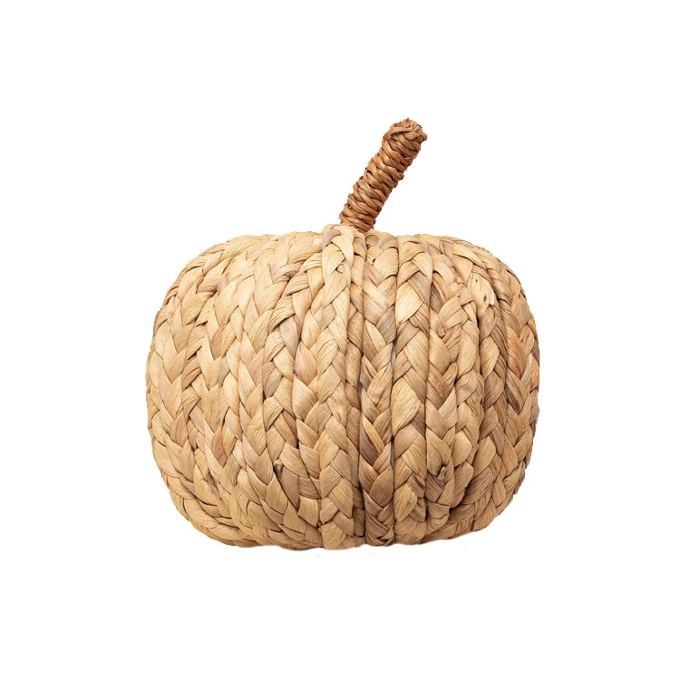 This raffia pumpkin is the best piece of decor to add to your home this fall! #ABlissfulNest