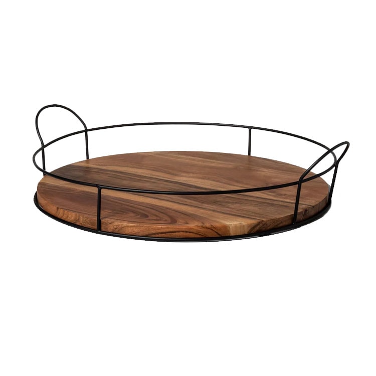 This wood and wire decorative tray is perfect to use throughout your home! #ABlissfulNest