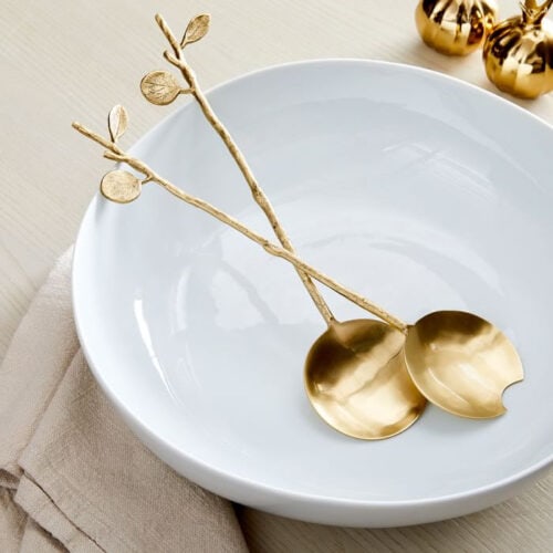 The prettiest gold salad servers that make a perfect hostess gift! #ABlissfulNest