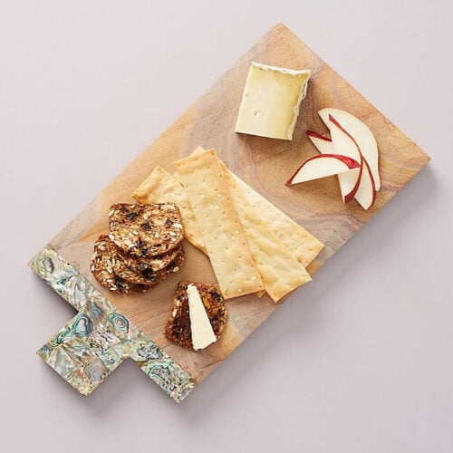 This cheese board is such a great gift idea - check out how pretty the detailing is! #ABlissfulNest