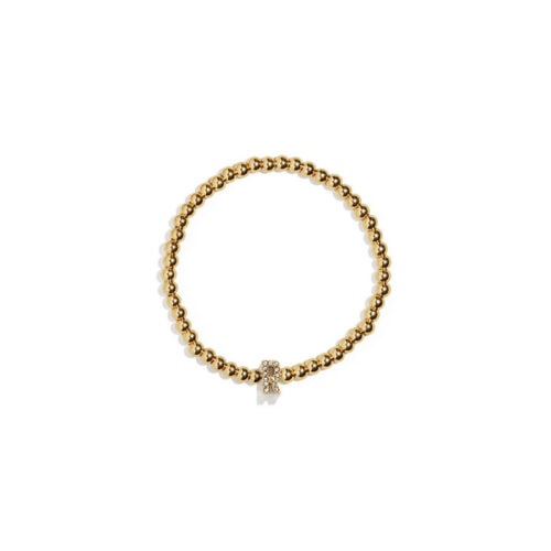 This gold initial bracelet is such a fun holiday gift! #ABlissfulNest