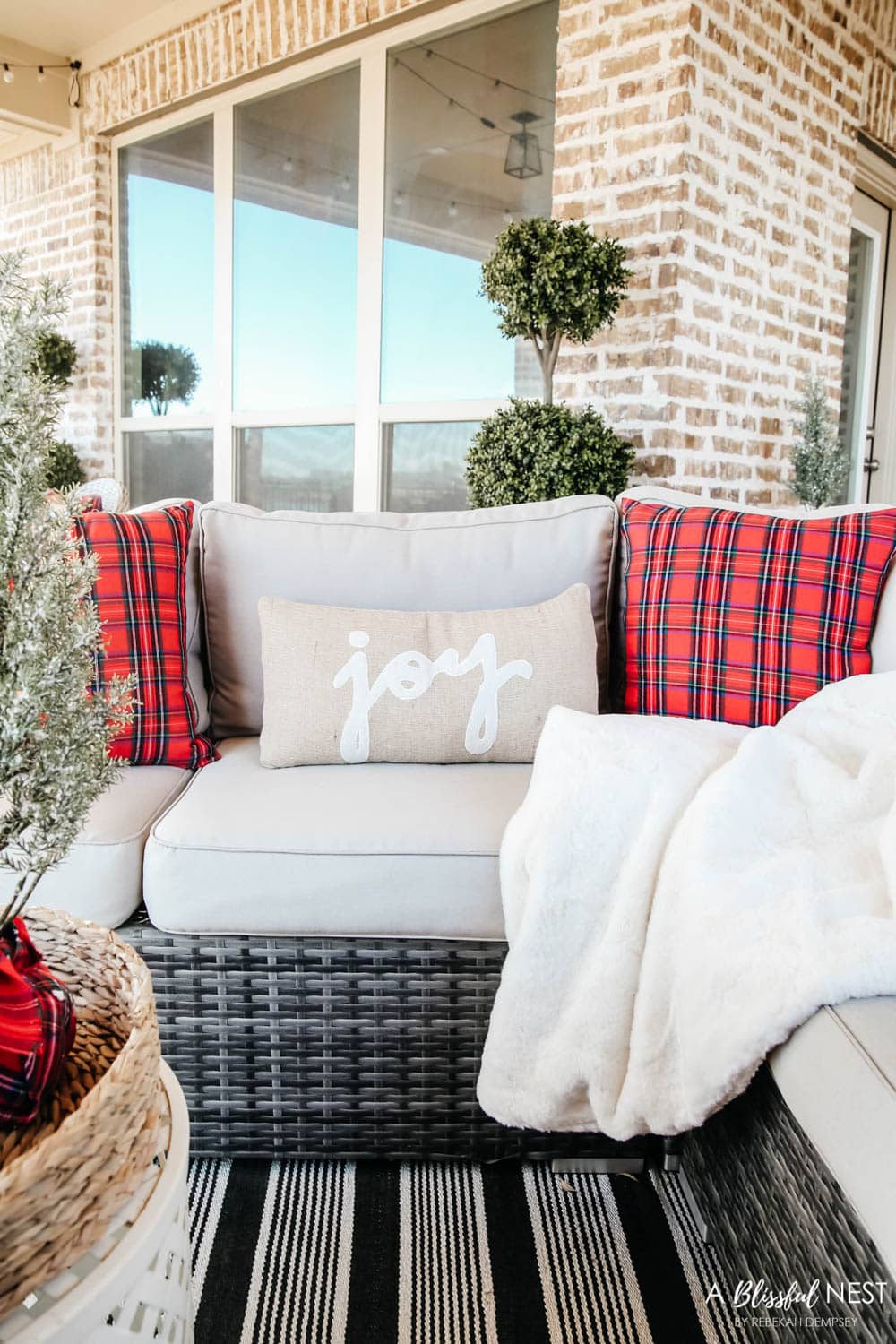 Affordable Buffalo Plaid Holiday Pillows and Decor