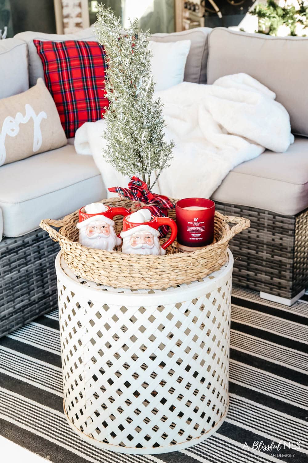 Easy and affordable holiday home decor ideas for any space. #ABlissfulNest #christmasdecor #christmas