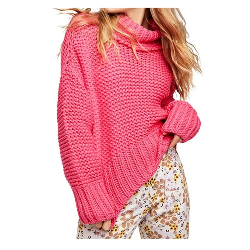 This hot pink knit sweater is such a fun one to add to your closet and it's perfect to wear for Valentine's Day! #ABlissfulNest