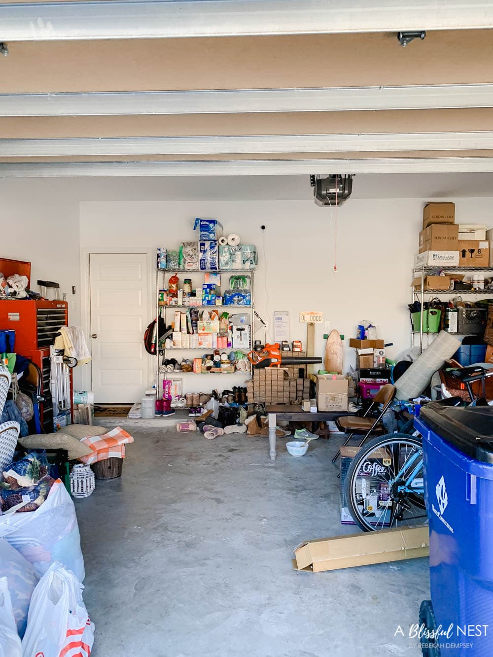 Top on my list to organize for the new year is our garage. #ABlissfulNest #garageorganization