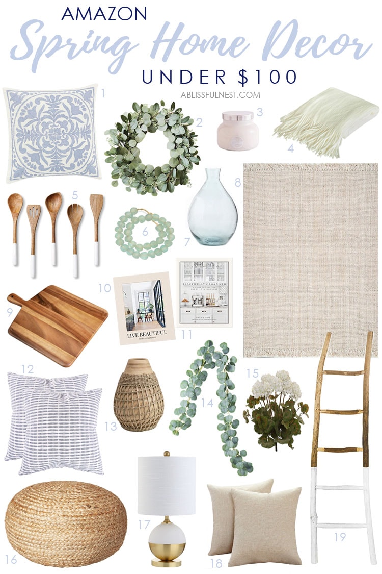 Refresh your home with these beautiful Amazon finds for spring! #ABlissfulNest #springdecor #springideas