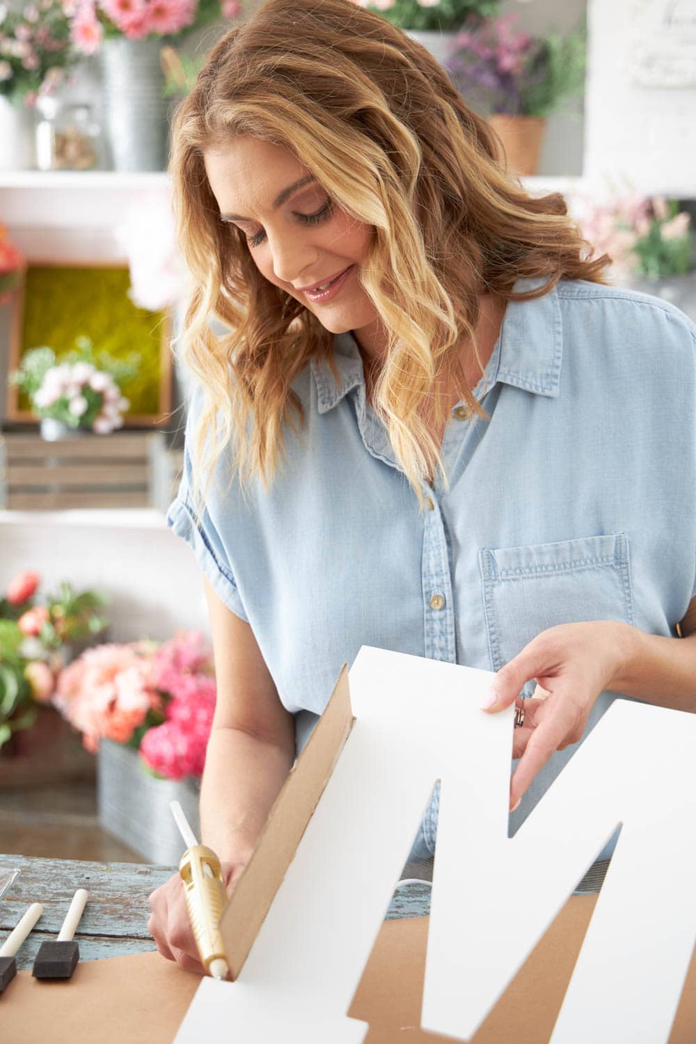 Spring Flowers Monogram Shirt