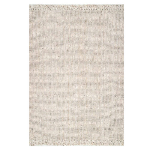 This natural jute area rug is sooo beautiful and perfect for your living room! #ABlissfulNest