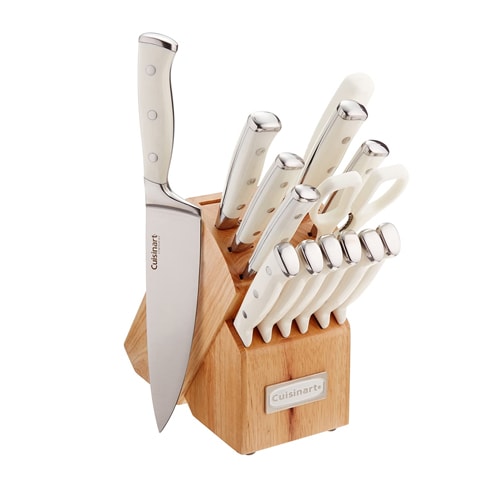 This white knife set is a must have in every kitchen! #ABlissfulNest