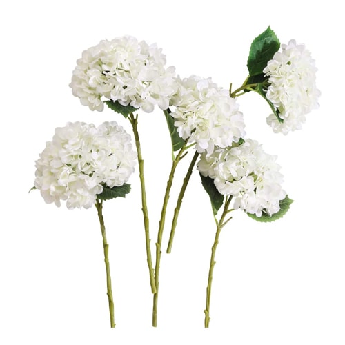 These faux hydrangeas look so realistic and would be beautiful in your kitchen! #ABlissfulNest