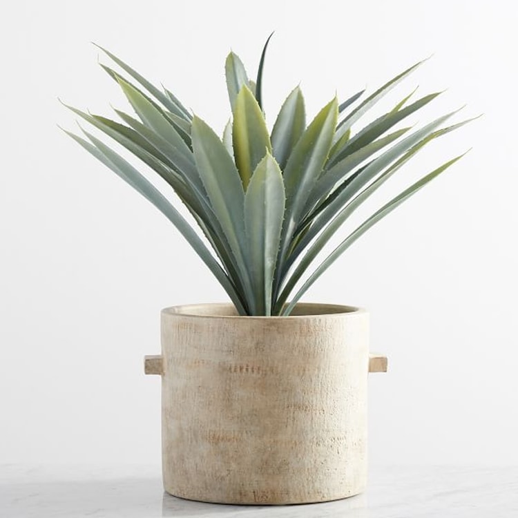 This faux potted agave plant looks so realistic! #ABlissfulNest