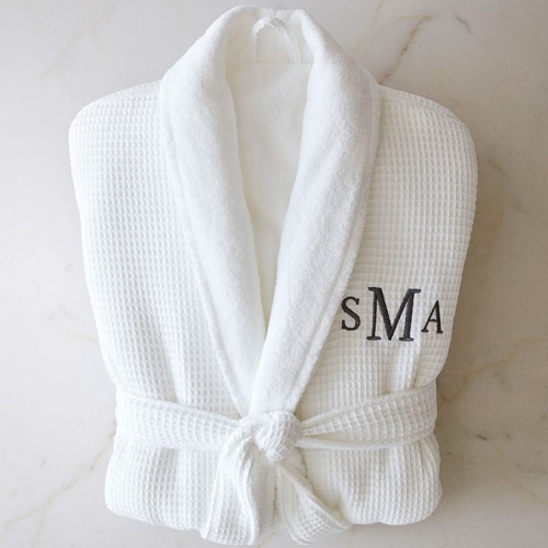 This personalized waffle knit robe is a luxurious gift to get mom this Mother's Day! #ABlissfulNest