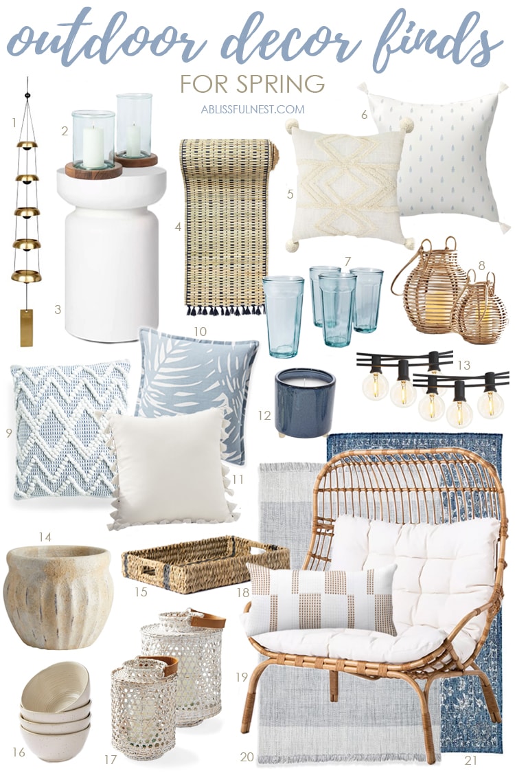 Stylish + Affordable Outdoor Decor Finds For Summer - A Blissful Nest