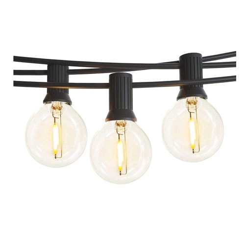 These outdoor string lights are a must have addition to your patio this spring - perfect for all of the nights you spend outside this spring and summer! #ABlissfulNest