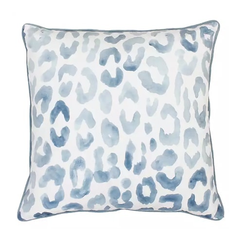 This blue cheetah throw pillow is so pretty and perfect for spring! #ABlissfulNest