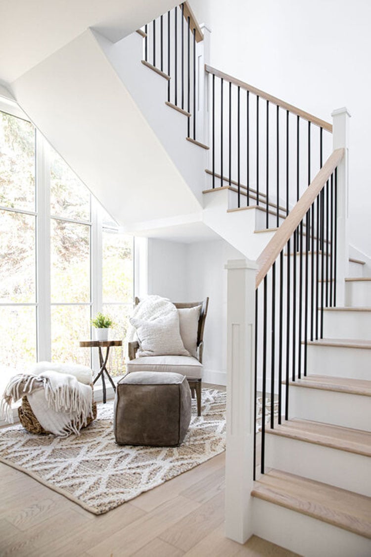 This gorgeous stairway designed by Trickle Creek Homes is so stunning!