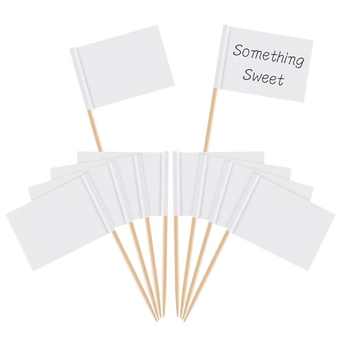 These white toothpick flags are perfect for marking foods in your next charcuterie board! #ABlissfulNest