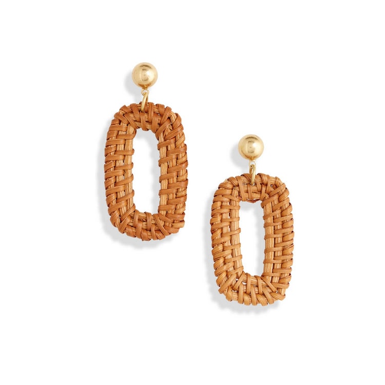 These rattan earrings are SO cute for summer! #ABlissfulNest