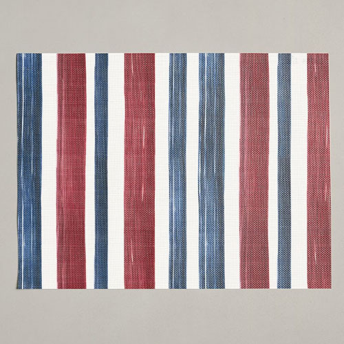 These Americana striped placemats are perfect for outdoor dining this summer! #ABlissfulNest