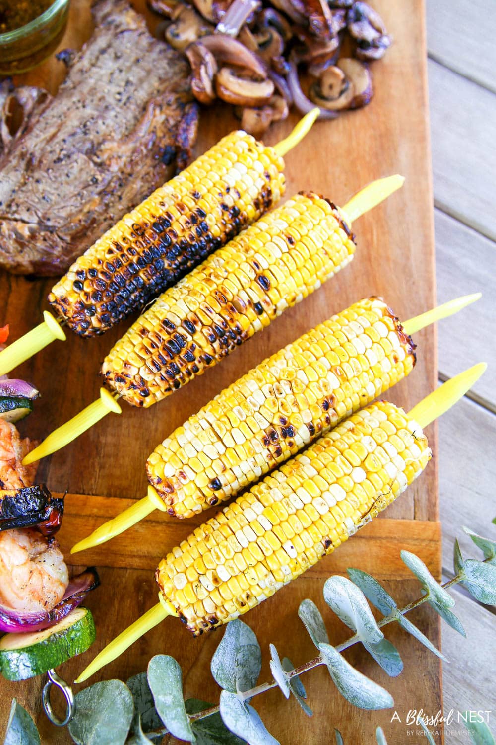 Turn your bbq and grilling recipes into a summer grilling charcuterie board! #ABlissfulNest #charcuterieboard #appetizers