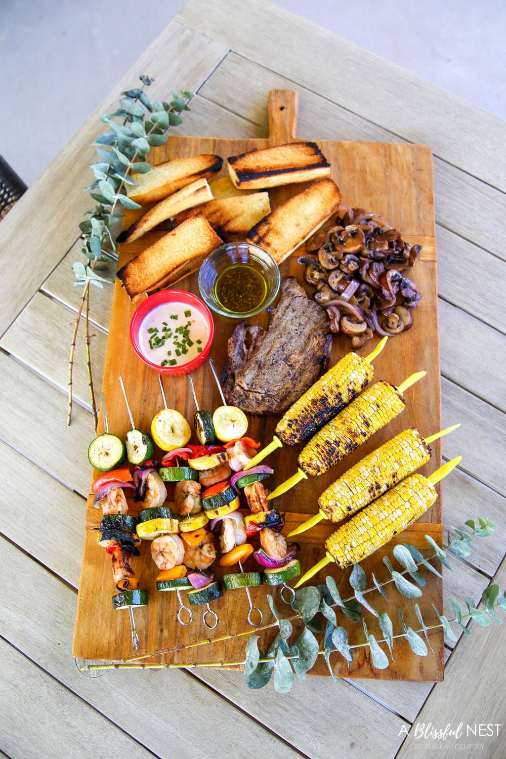 Simple Steak Grilled Summer Charcuterie Board