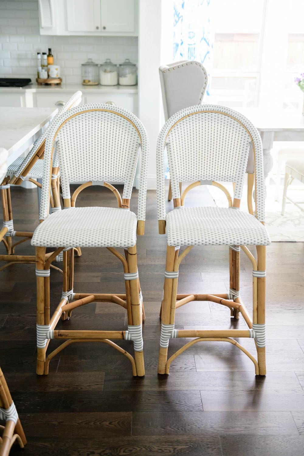 A detailed review of the Serena and Lily Riviera barstool after 3 years of having it. #ABlissfulNest #serenaandlily
