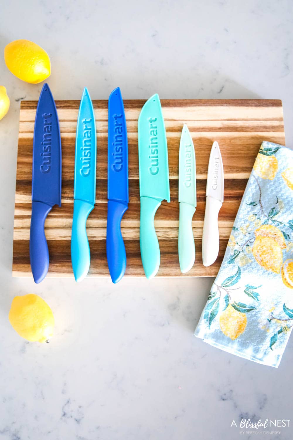 Love these affordable kitchen items for baking and cooking in shades of blue with citrus accents from Walmart. #ABlissfulNest #WalmartHome #sponsored #kitchen #baking