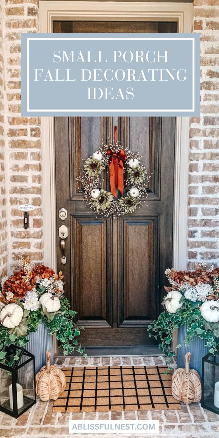 Small Porch Fall Decorating Ideas with Hobby Lobby - A Blissful Nest
